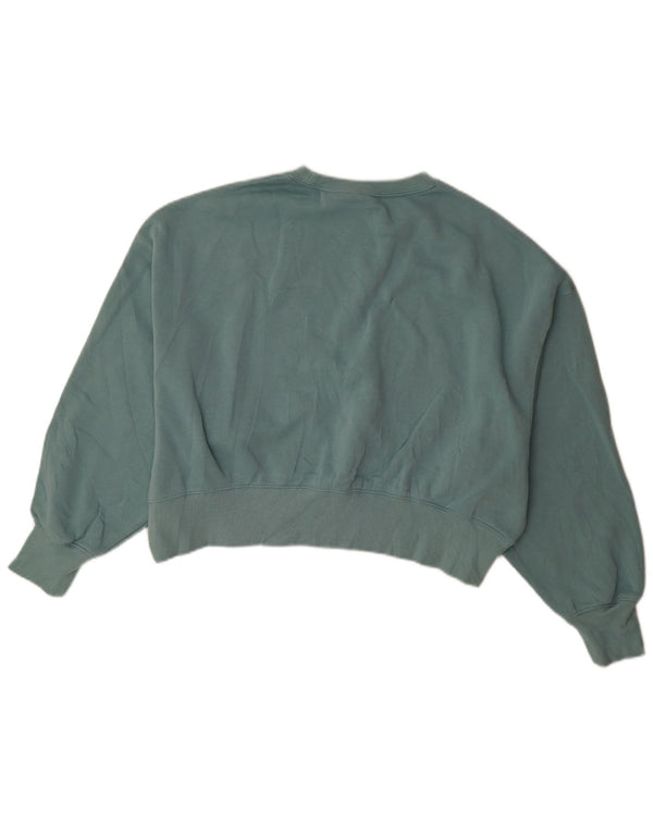 Nike Dame Oversized Sweatshirt Jumper UK 6 XS Grøn Bomuld