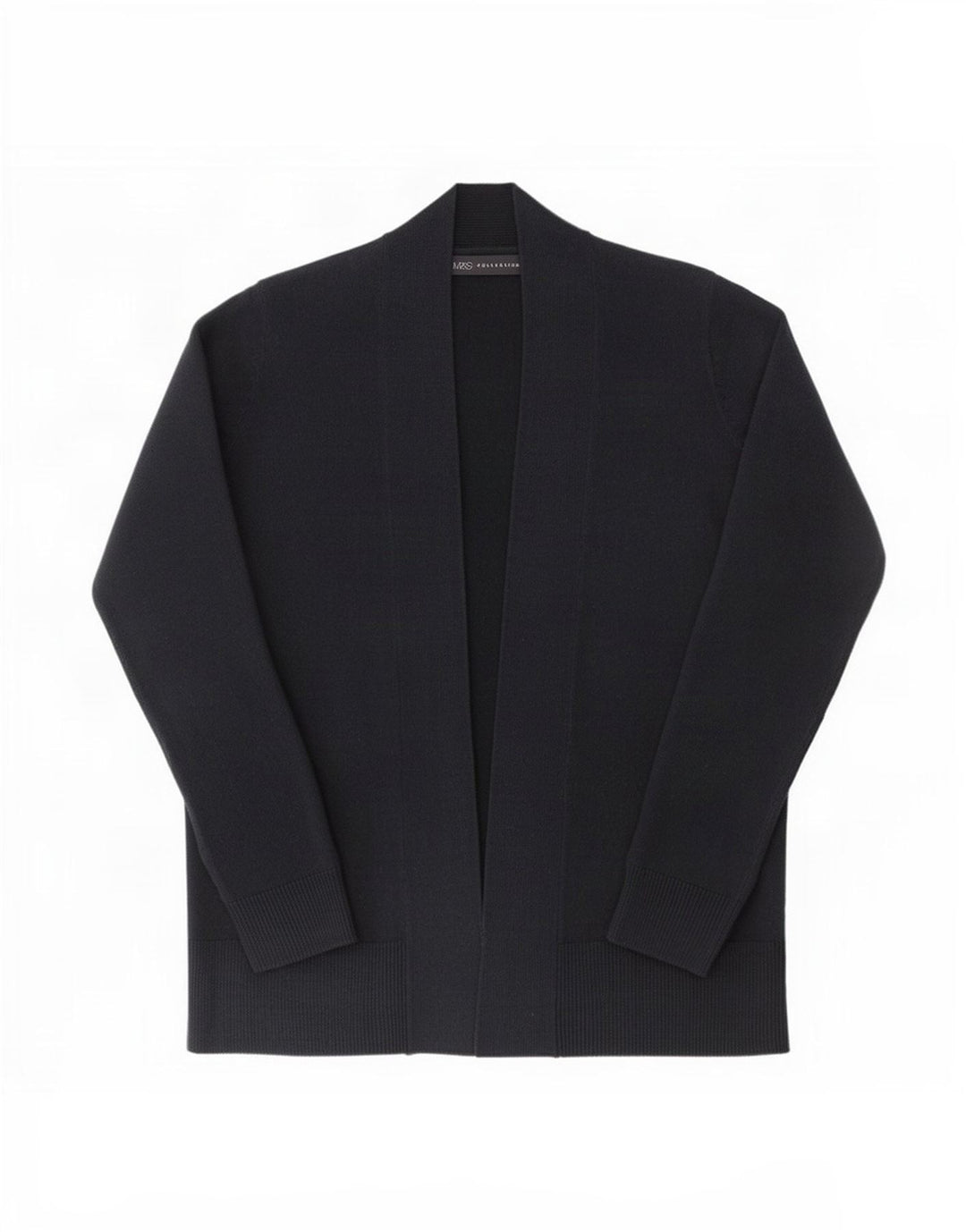 Marks & Spencer Womens Open Cardigan Sweater UK 14 Medium Navy Blue Akryl