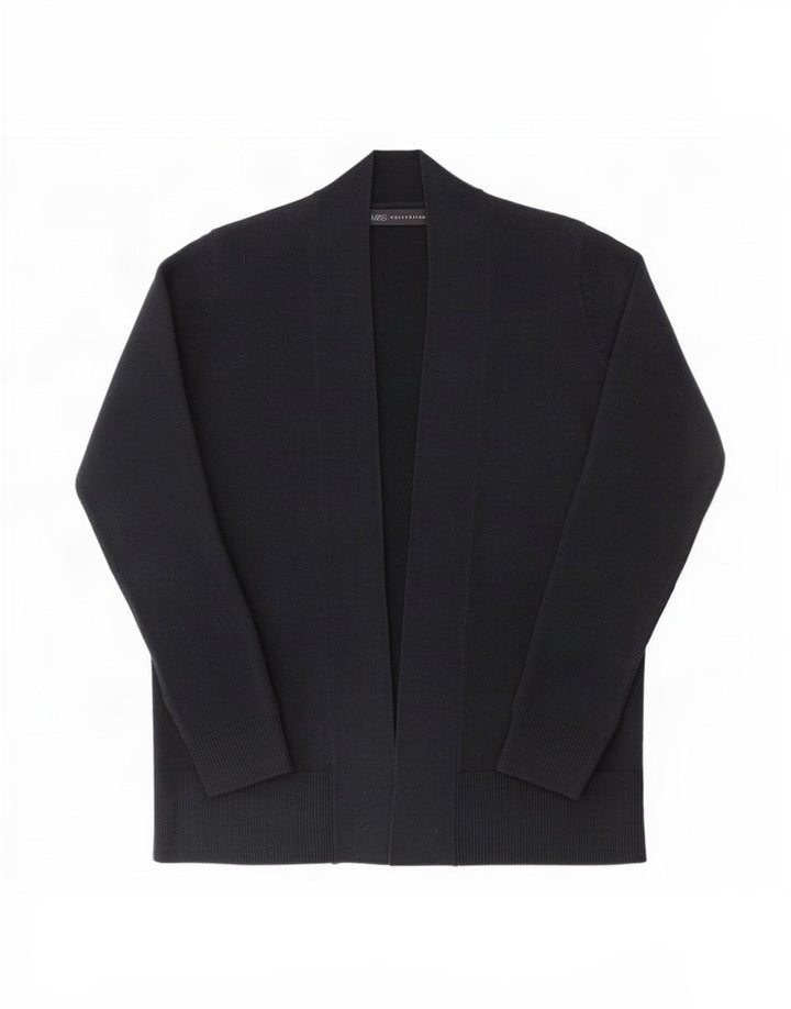 Marks & Spencer Womens Open Cardigan Sweater UK 14 Medium Navy Blue Akryl