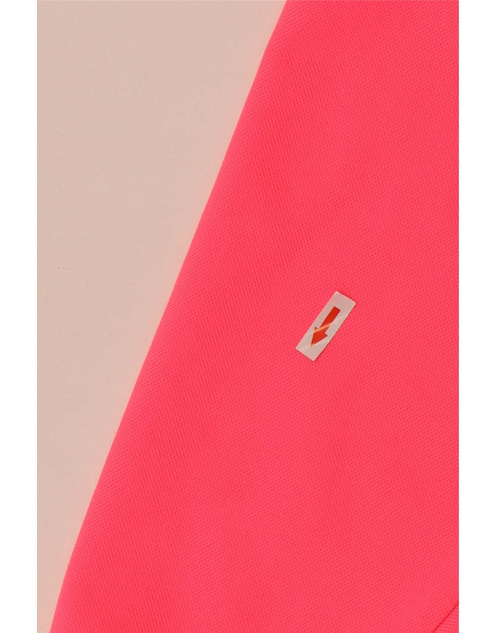 Zara Womens Crop Oversized hættetrøje med lynlås UK 14 Medium Pink Polyester