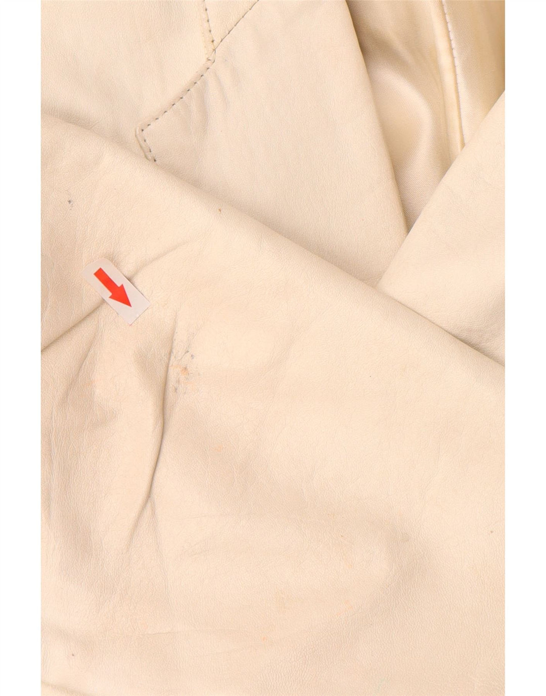 Vintage dame læder 2-delt nederdel Sæt UK 12 Medium W26 Off White