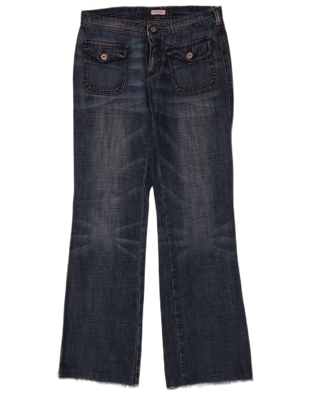 Max & Co. Dame Flared Jeans IT 42 Medium W30 L32 Blå Bomuld