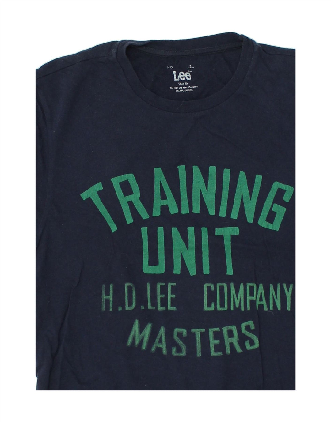 LEE Mens Graphic T-Shirt Top Small Navy Blue Cotton | Vintage Lee | Thrift | Second-Hand Lee | Used Clothing | Messina Hembry 