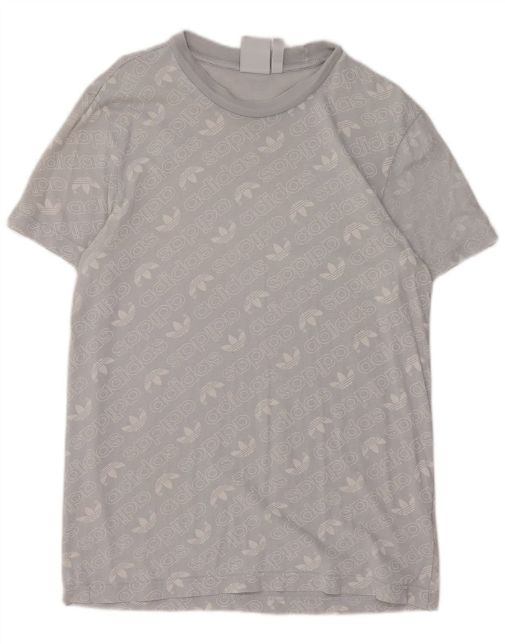 Adidas Herre Grafisk T-Shirt Top Stor Blå Bomuld