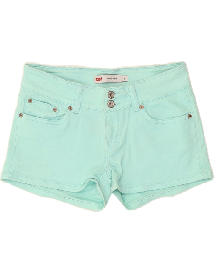 LEVI'S Womens Shorty Denim Shorts US 9 Medium W30  Turquoise Cotton Vintage Levi's and Second-Hand Levi's from Messina Hembry 