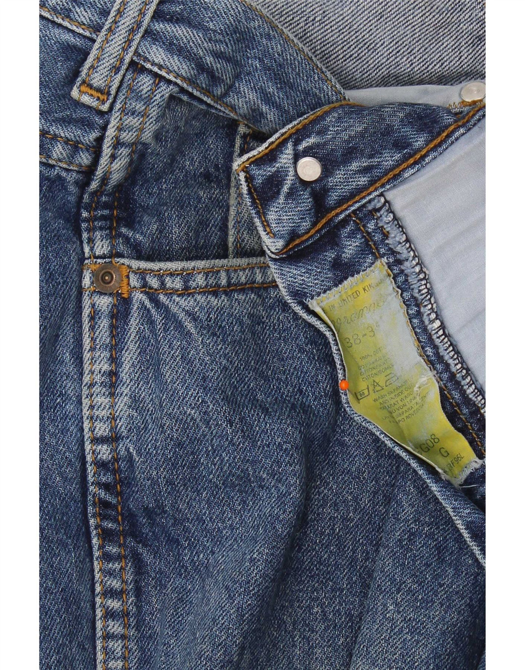 Wrangler herre tilspidsede jeans W38 L35 blå bomuld