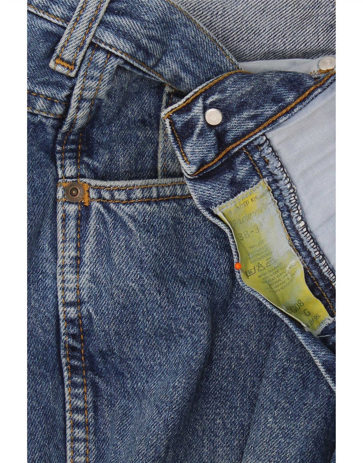 Wrangler herre tilspidsede jeans W38 L35 blå bomuld