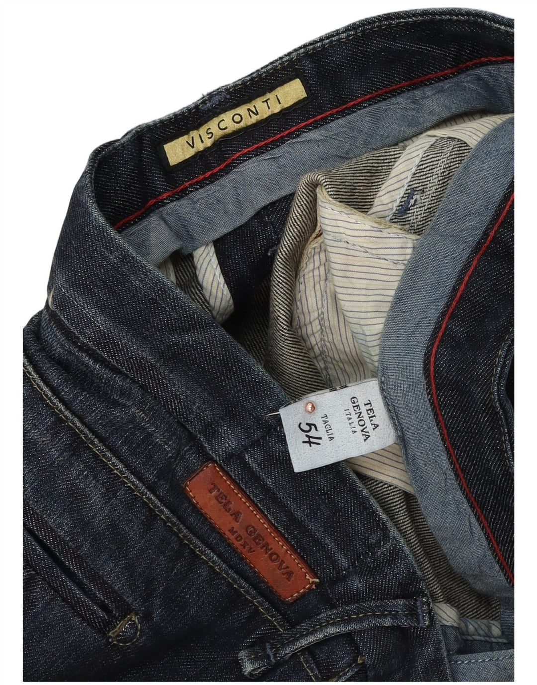 VISCONTI Straight Jeans til mænd IT 54 2XL W38 L32 Blå Bomuld