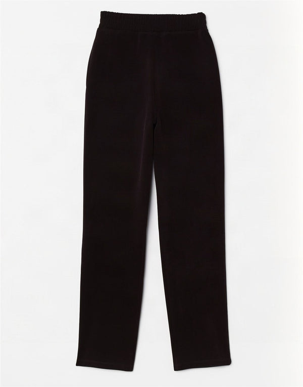 Guess Womens Velour Træningsdragt Bukser UK 10 Small Black Polyester