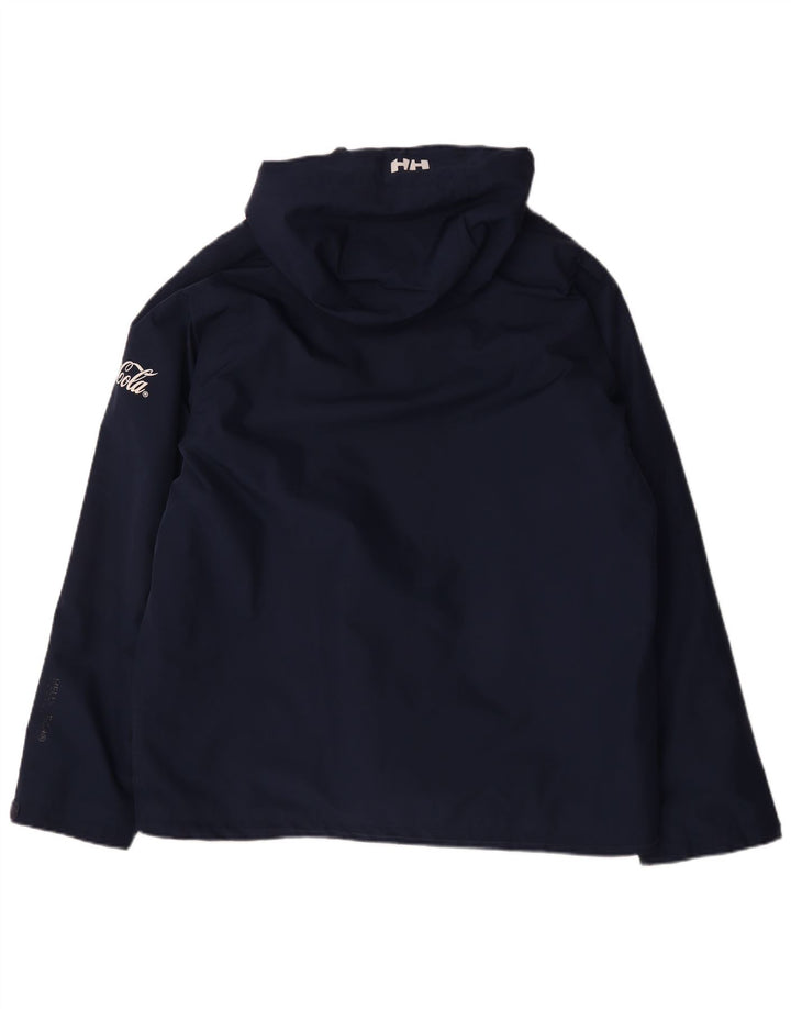 Helly Hansen Herre Hooded Windbreaker Jacket UK 42 XL Navy Blue Polyester
