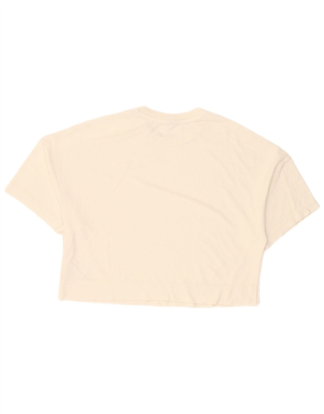 Puma Womens Crop T-Shirt Top UK 14 Medium White Bomuld