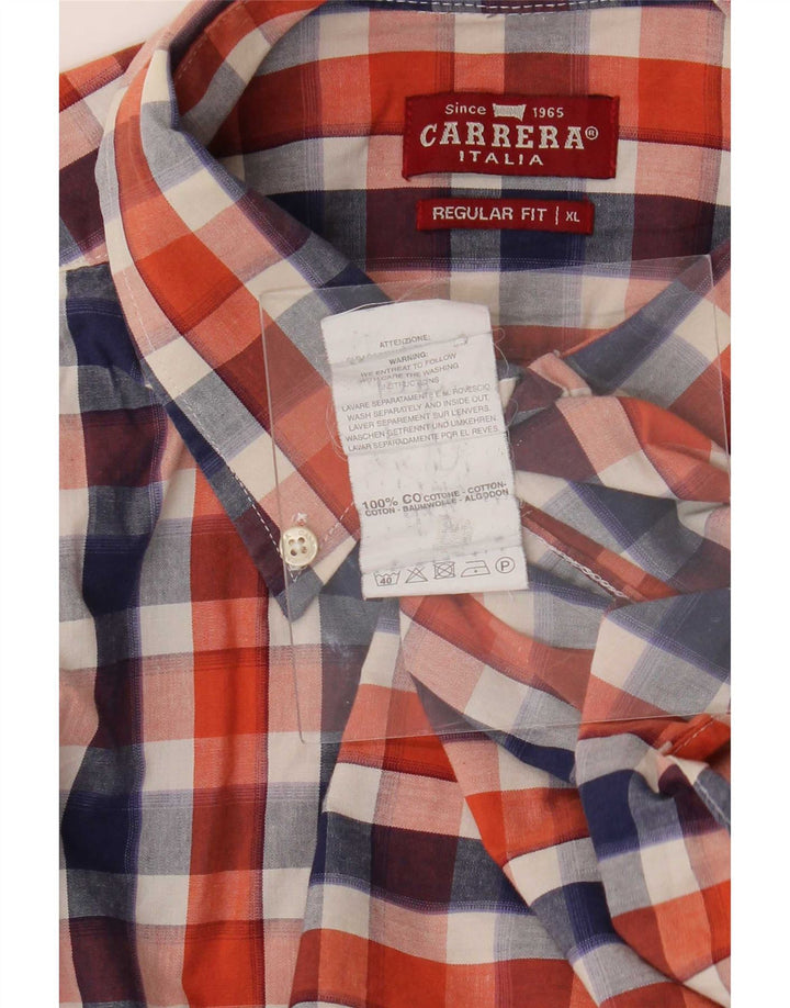 Carrera herre Regular Fit skjorte XL flerfarvet ternet bomuld