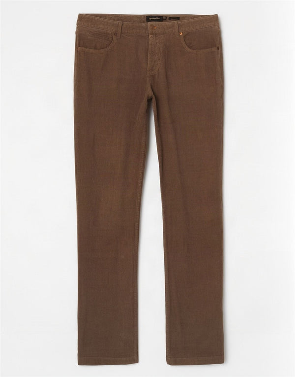 Massimo Dutti Mens Straight Corduroy Trousers EU 42 Large W32 L30 Brown