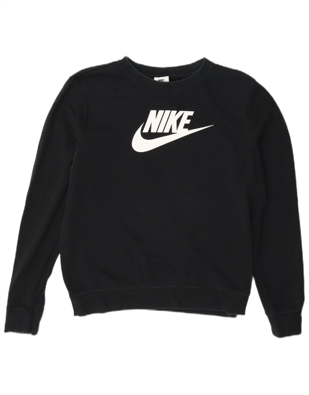 Nike Womens Grafisk Oversized Sweatshirt Jumper UK 10 Small Black Bomuld