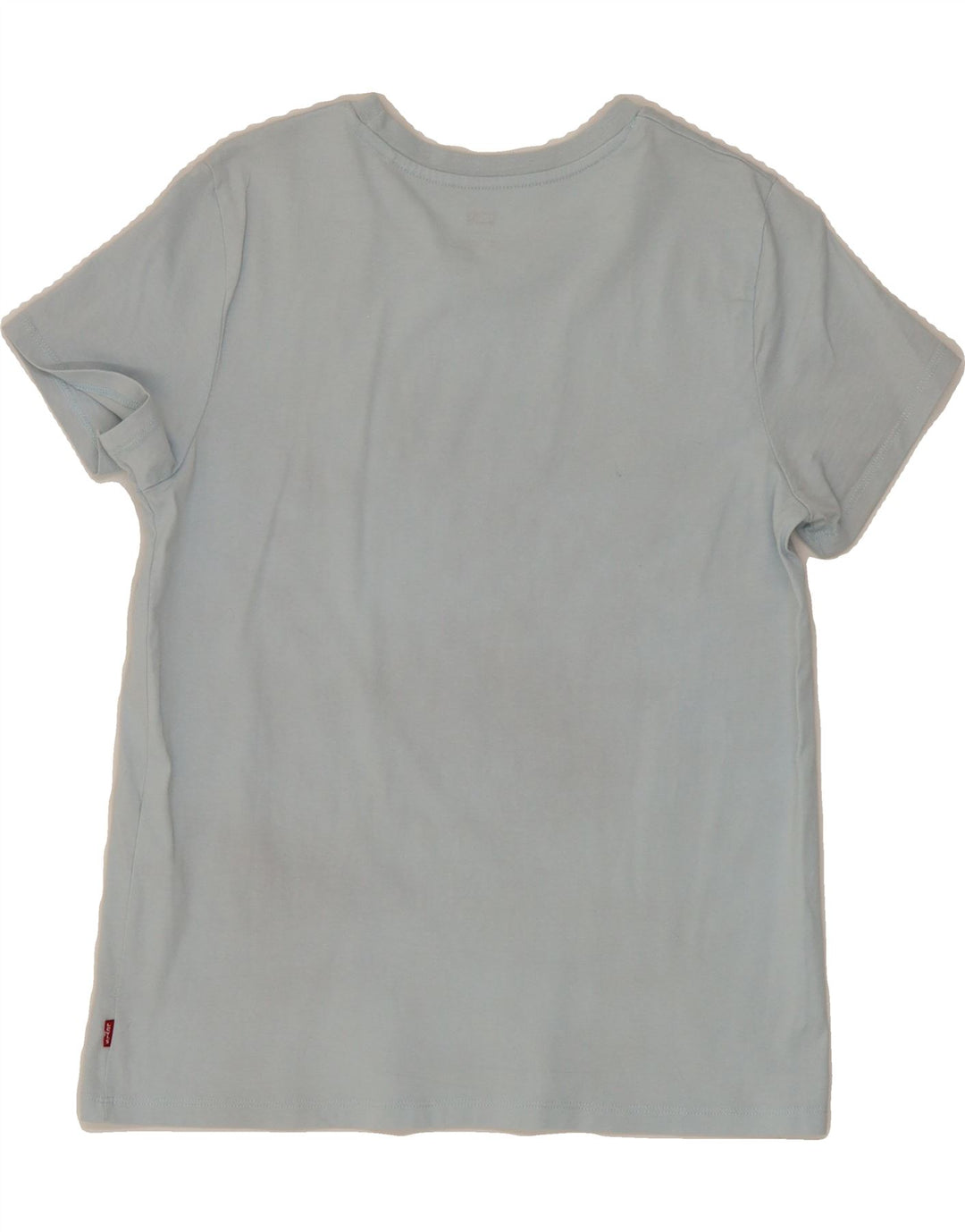 LEVI'S Womens Graphic T-Shirt Top UK 12 Medium Blue Cotton Vintage Levi's and Second-Hand Levi's from Messina Hembry 