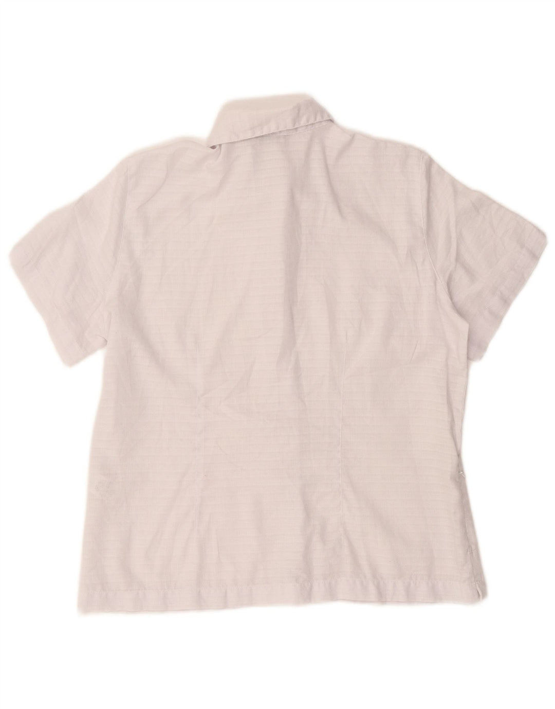 Rohan kortærmet skjortebluse til kvinder UK 14 Medium hvid ternet polyester