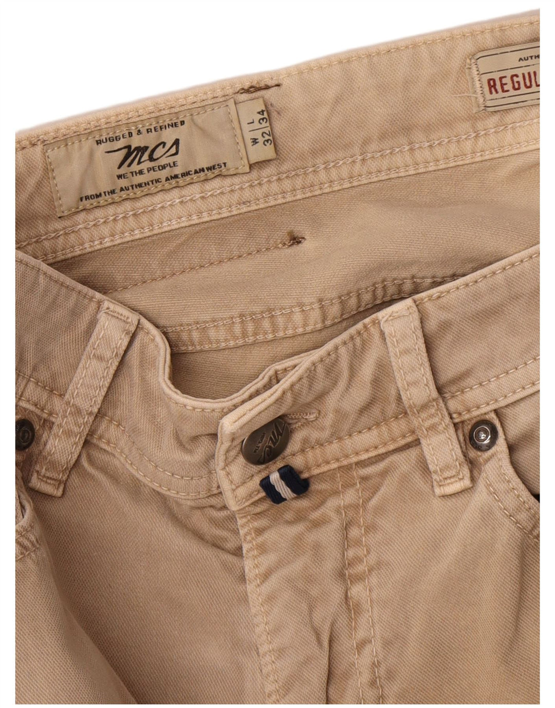 Marlboro Classics Straight Casual Bukser til mænd W32 L28 Beige