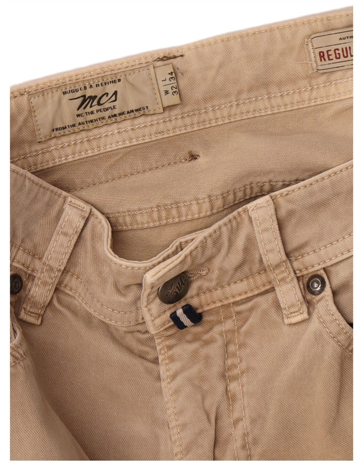 Marlboro Classics Straight Casual Bukser til mænd W32 L28 Beige
