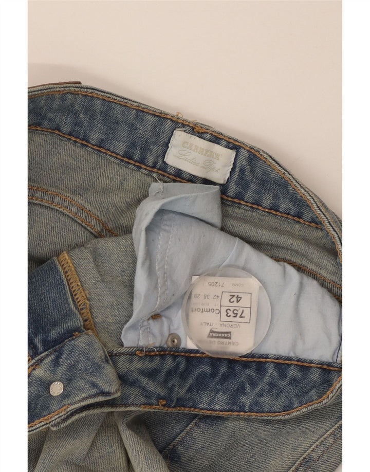 Carrera Dame Distressed Tapered Jeans IT 42 Medium W29 L29 Blå Bomuld