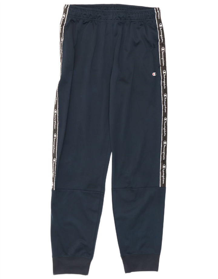 Champion Herre grafisk træningsdragt Bukser Joggers Large Navy Blue Polyester