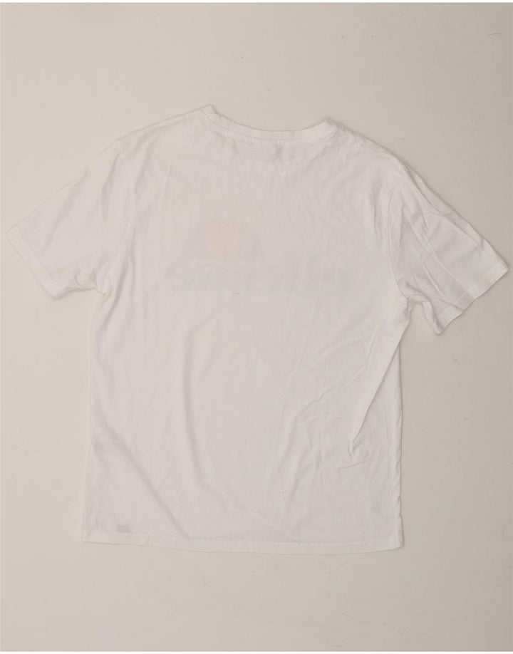 ELLESSE Mens Graphic T-Shirt Top Medium White Cotton Vintage Ellesse and Second-Hand Ellesse from Messina Hembry 