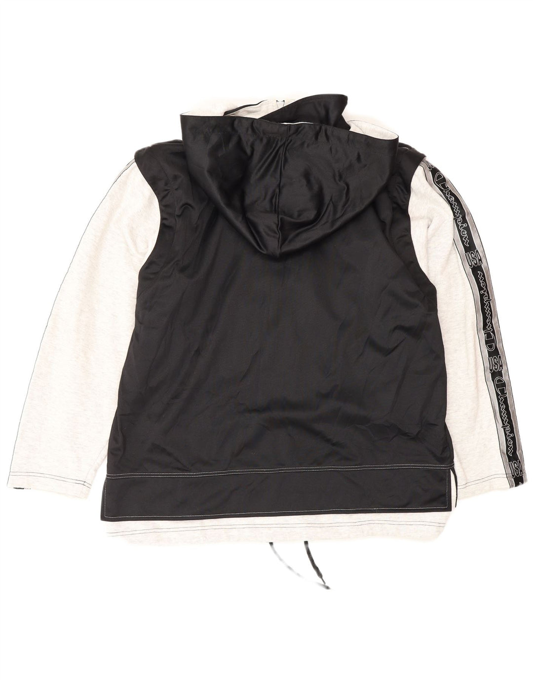 Champion Herre grafisk træningsdragt med hætte Topjakke Medium Sort Colourblock