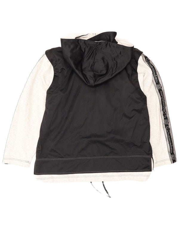 Champion Herre grafisk træningsdragt med hætte Topjakke Medium Sort Colourblock