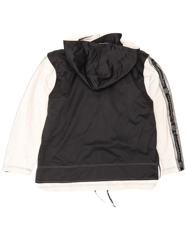 Champion Herre grafisk træningsdragt med hætte Topjakke Medium Sort Colourblock