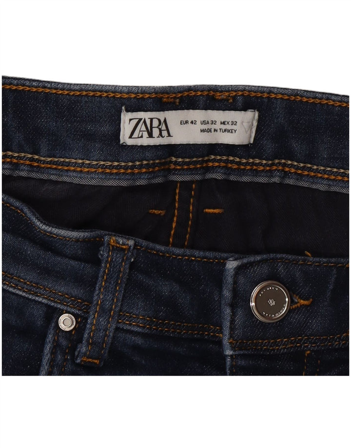 Zara Herre Slim Jeans EU 42 Large W32 L26 Blå