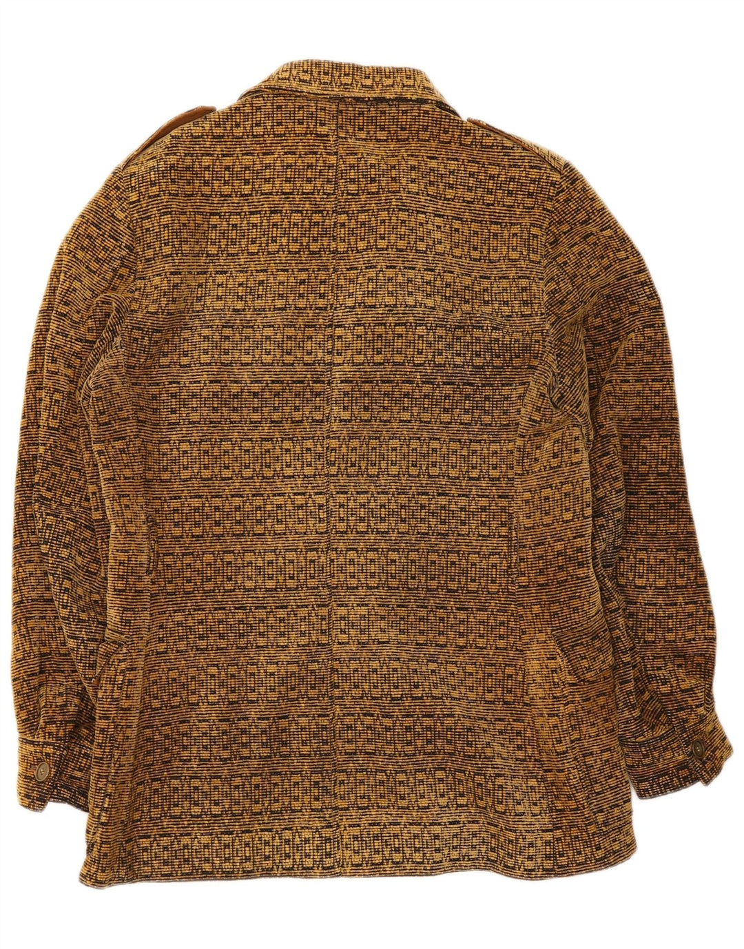 Vintage Herre Military Jacket UK 38 Medium Beige Geometrisk