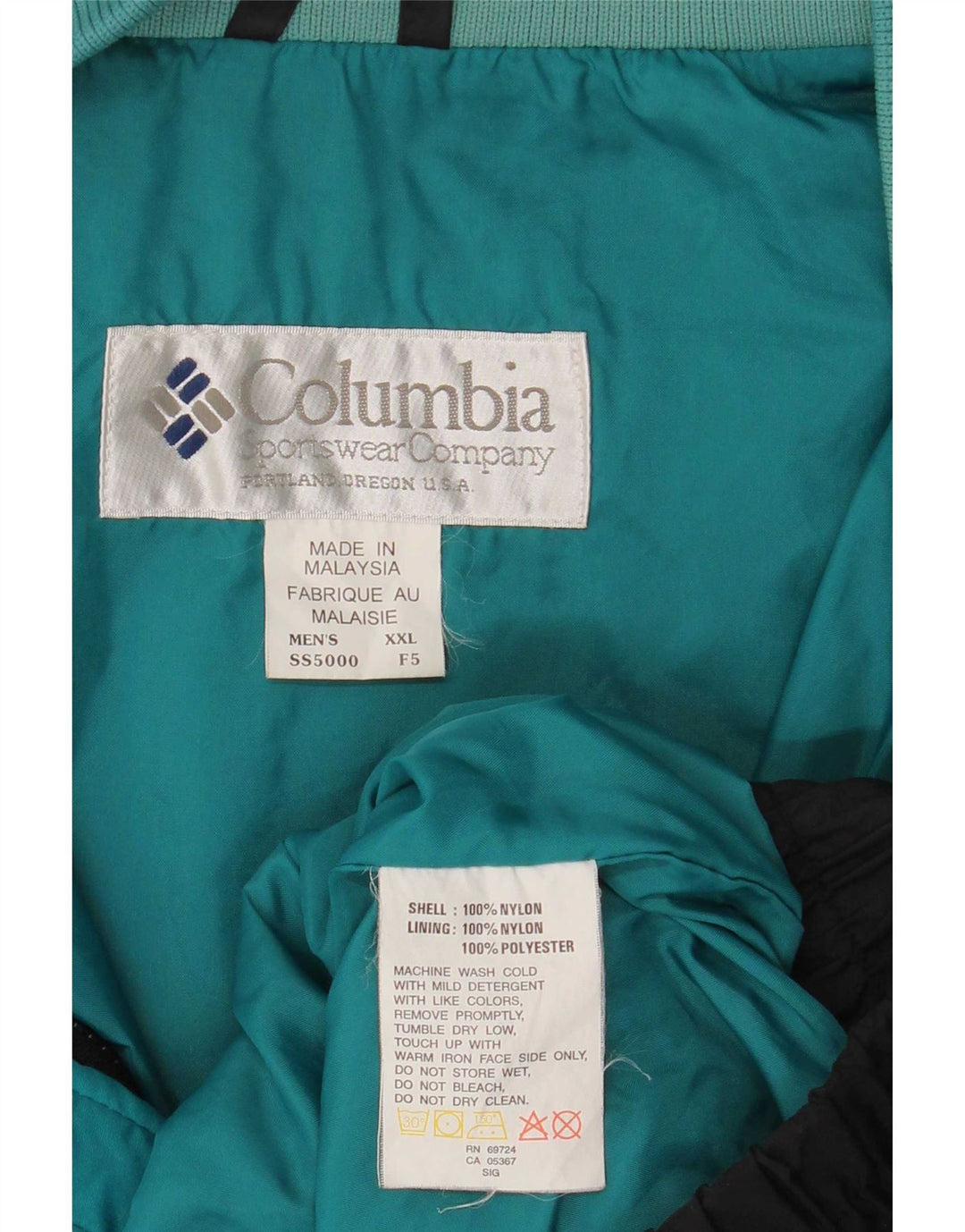 Columbia Herre Bugaboo Windbreaker Jacket UK 44 2XL Sort Colourblock Nylon