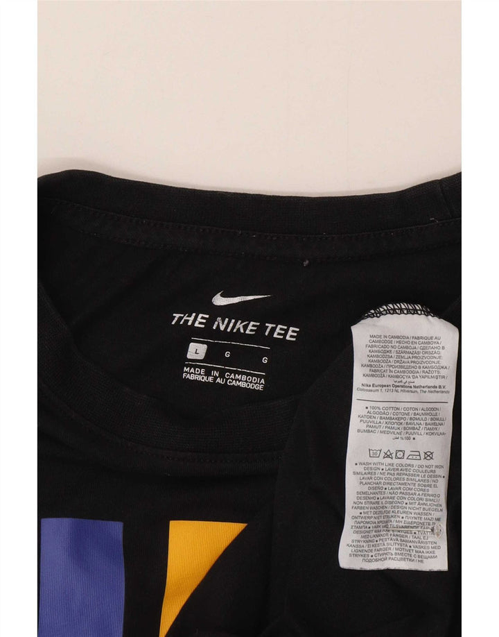 Nike grafisk T-shirt top til mænd, stor sort bomuld