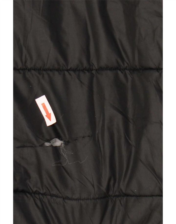 Adidas Dame Hætte Polstret Frakke UK 16/18 Large Black Polyester