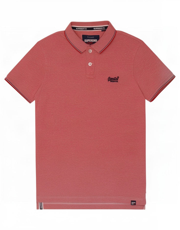 Superdry Poloshirt til mænd Medium Pink Bomuld