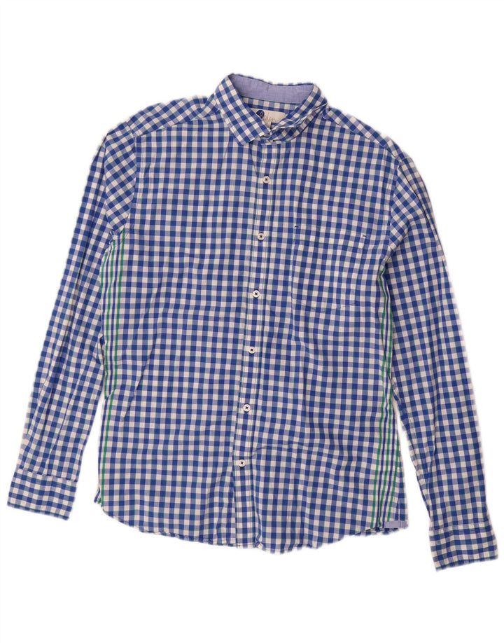 BODEN Herre Slim Fit skjorte Medium Blue Gingham Cotton