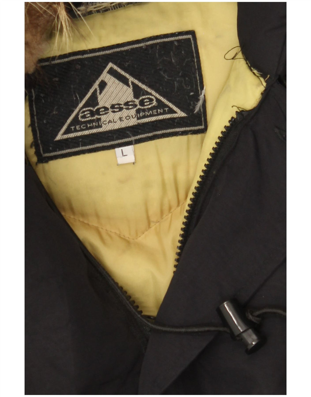 AESSE Herre Hooded Parka Jacket UK 40 Large Black