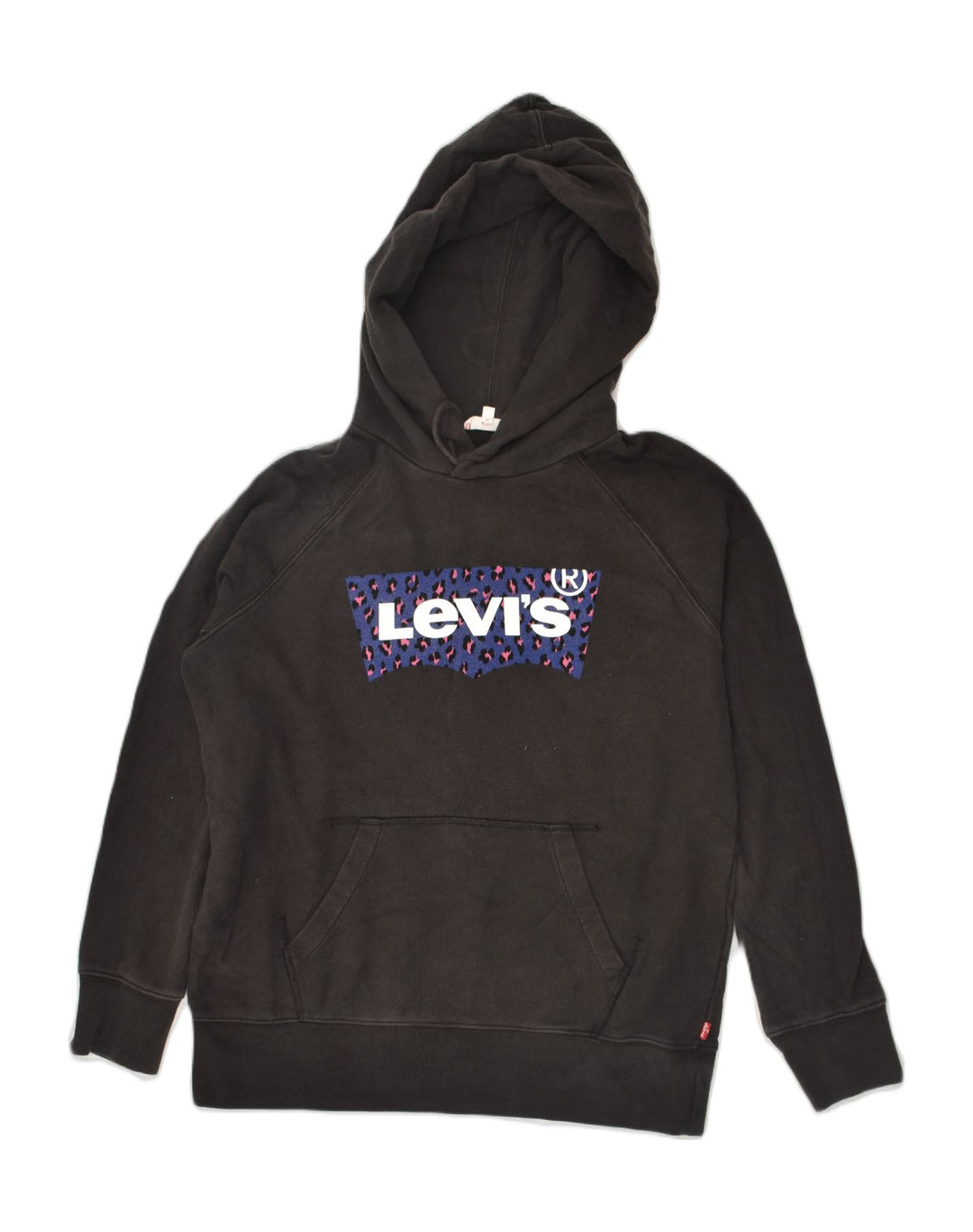 LEVI'S Mens Graphic Hoodie Jumper XS Black Cotton | Vintage Levi's | Thrift | Second-Hand Levi's | Used Clothing | Messina Hembry 