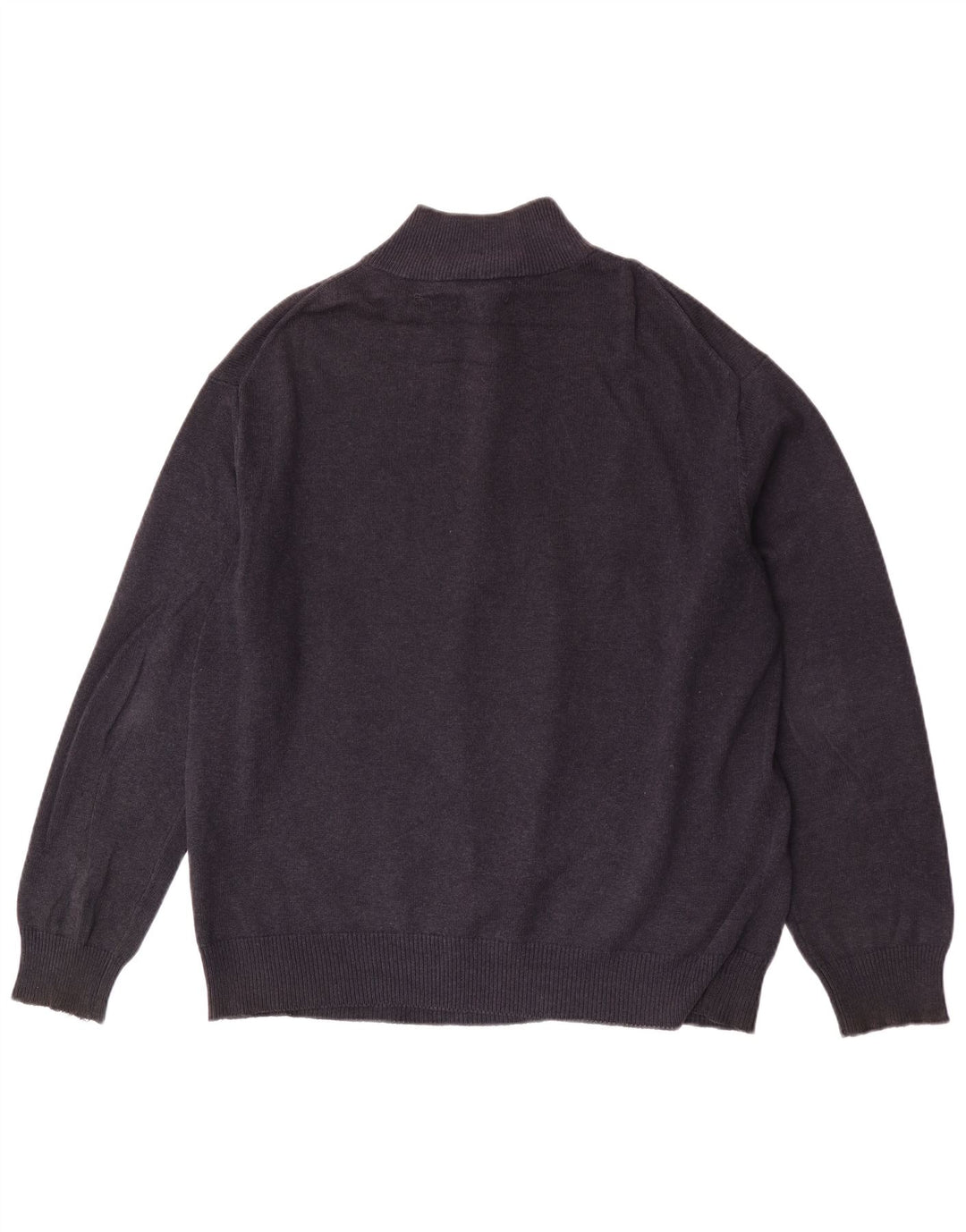 Gant Herre Zip Neck Jumper Sweater XL Navy Blue Bomuld