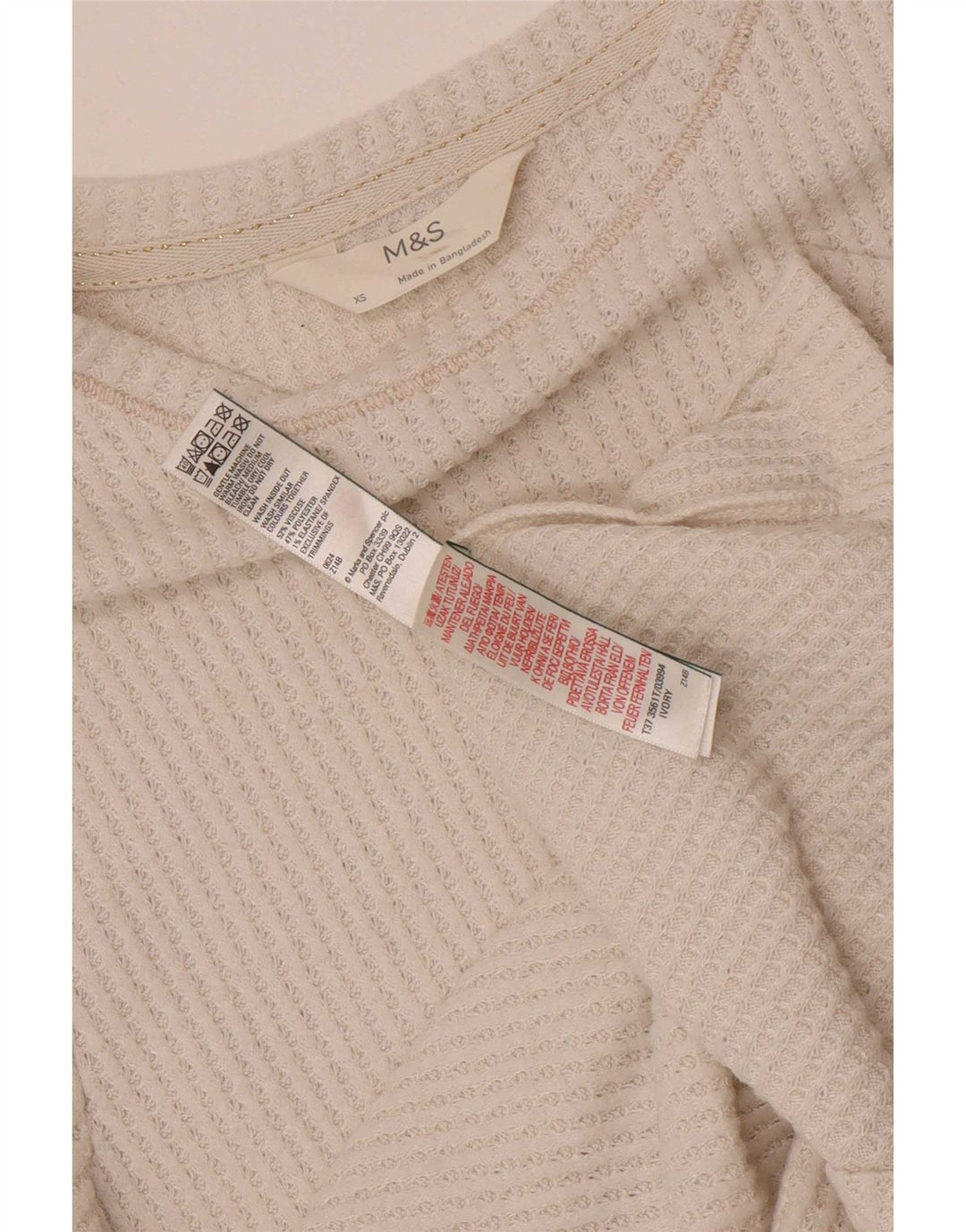 Marks & Spencer Damebluse Top UK 6 XS White Viscose