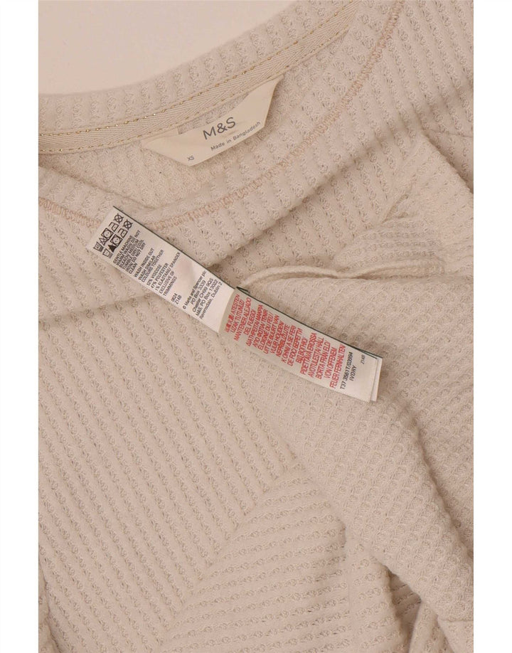 Marks & Spencer Damebluse Top UK 6 XS White Viscose