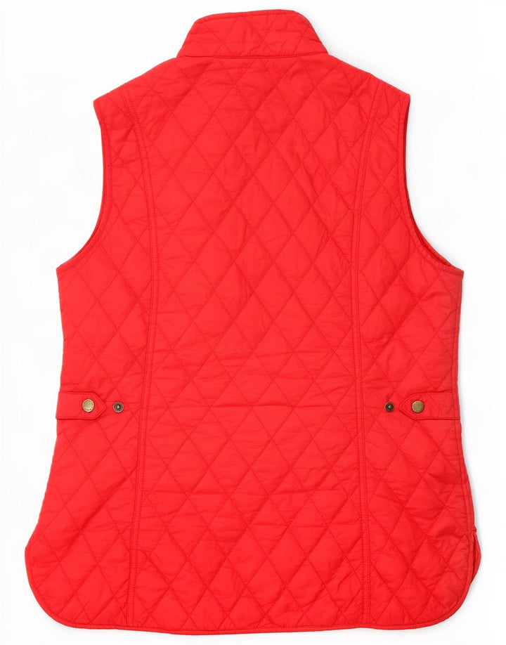 Barbour Womens Quiltet Gilet UK 14 Large Rød Polyamid