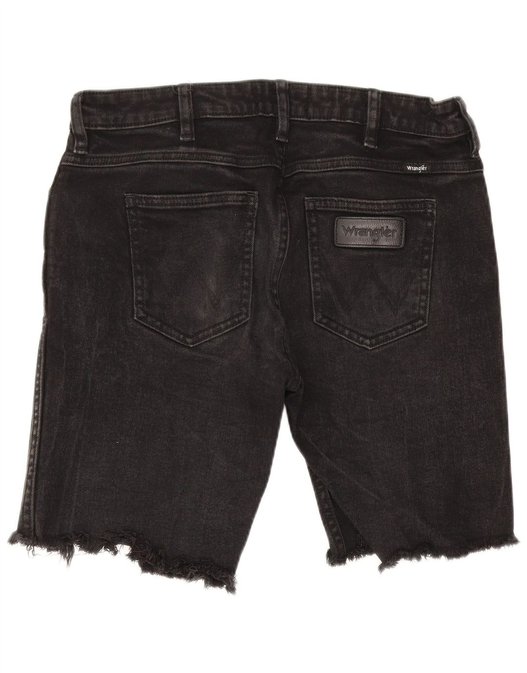 Wrangler Dames Distressed Denim Shorts W30 Medium Black Bomuld