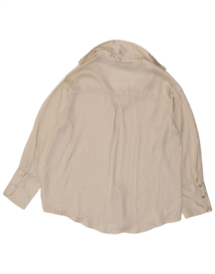 Zara Dame Oversized skjortebluse UK 14 Medium White