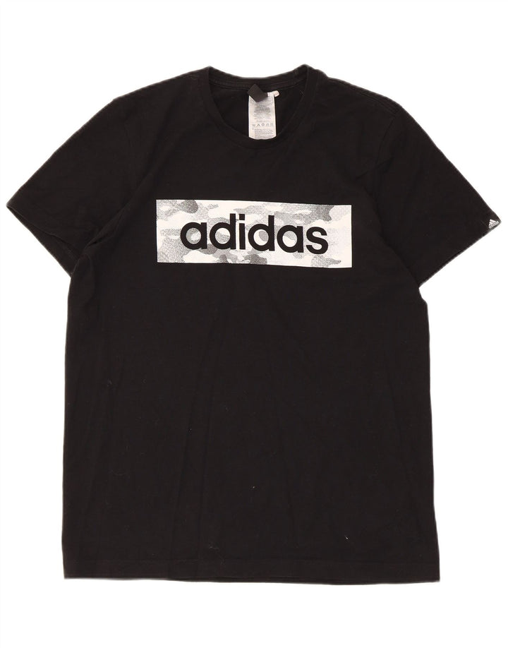Adidas Herre grafisk T-shirt top lille sort bomuld