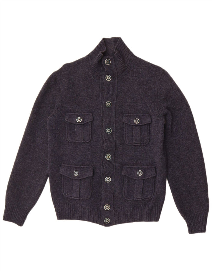 Herre militær cardigan sweater lille marineblå