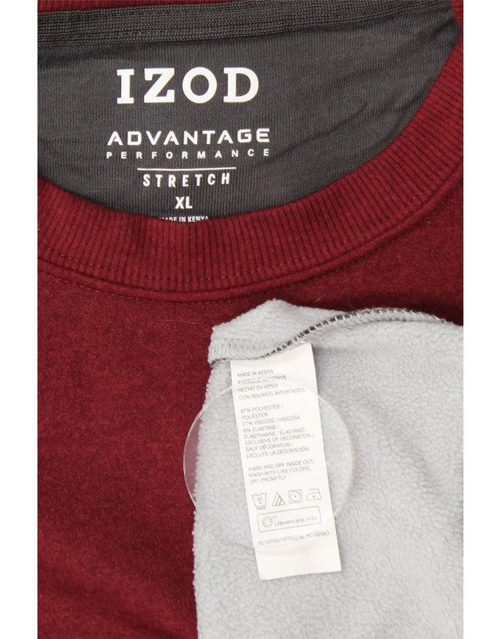 IZOD Sweatshirt til mænd XL Grå Colourblock Polyester