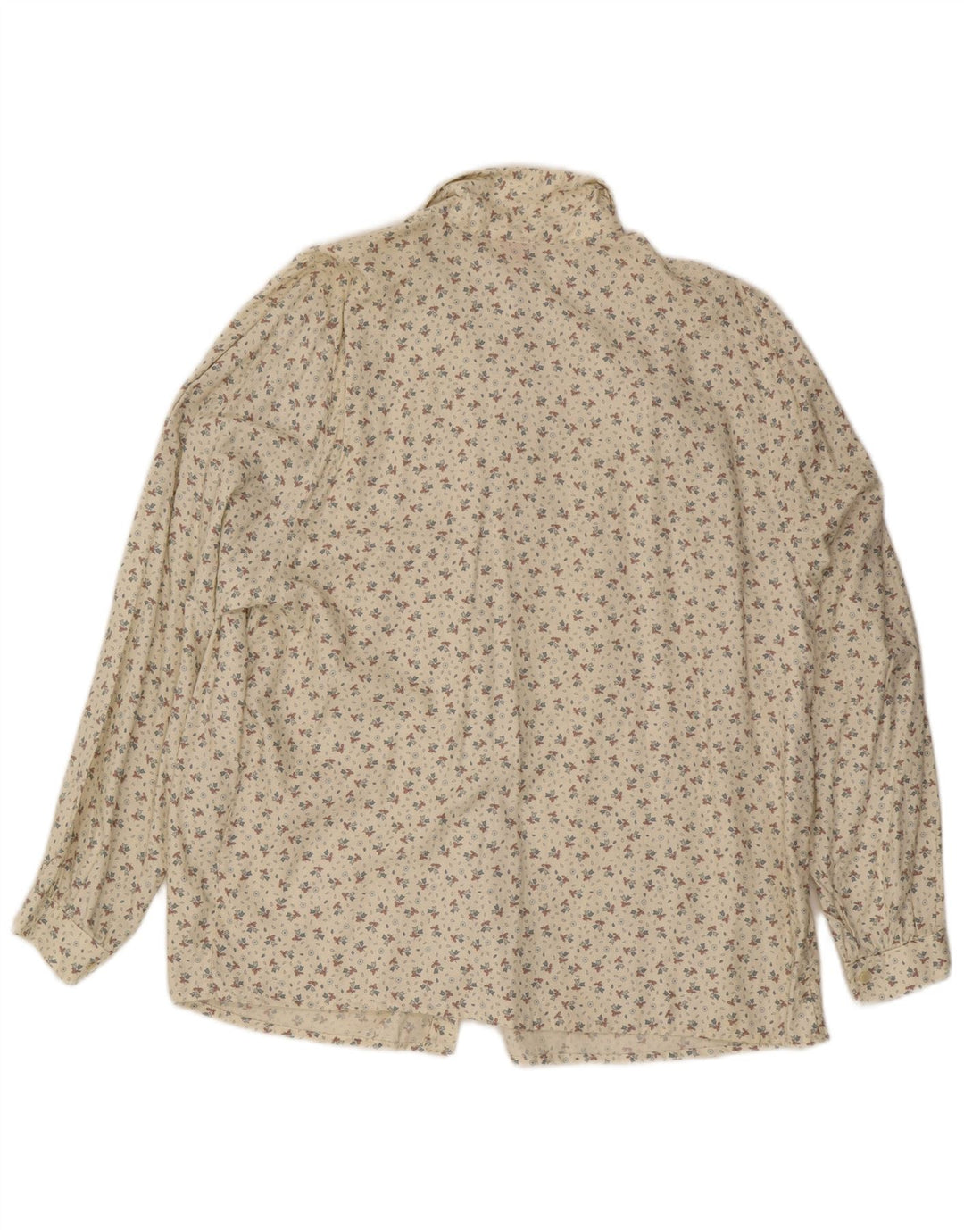 Vintage dameskjorte IT 54 3XL Off White Floral