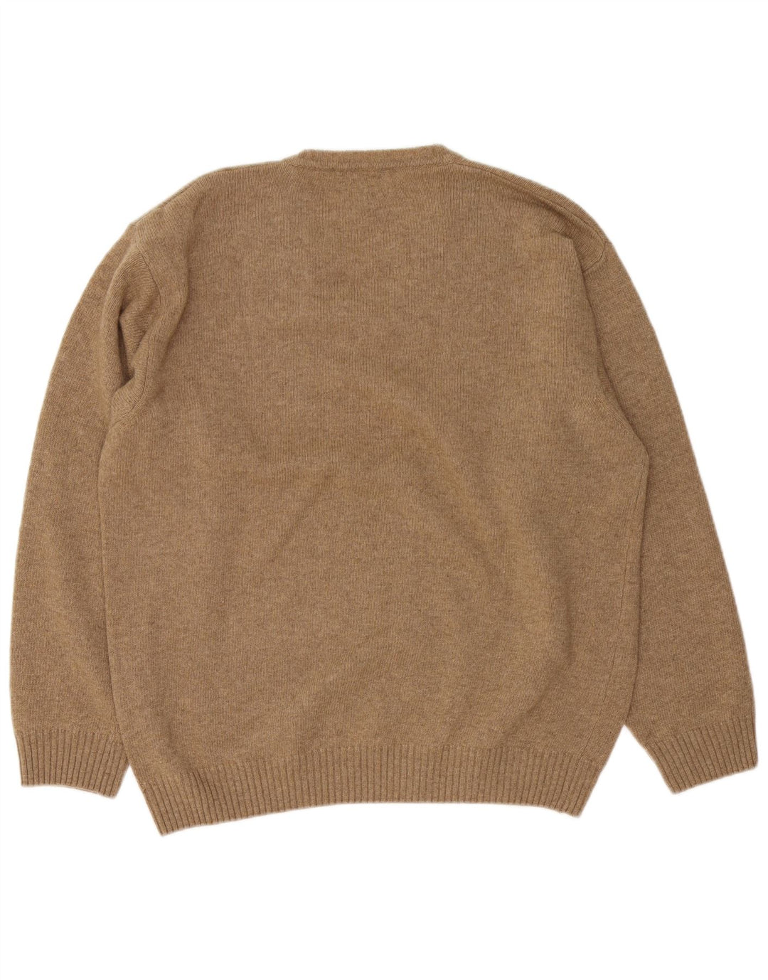 Sergio Tacchini Herre V-hals sweater Stor brun uld