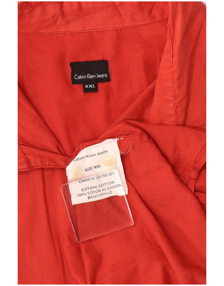 Calvin Klein Jeans Herreskjorte 2XL Rød Bomuld