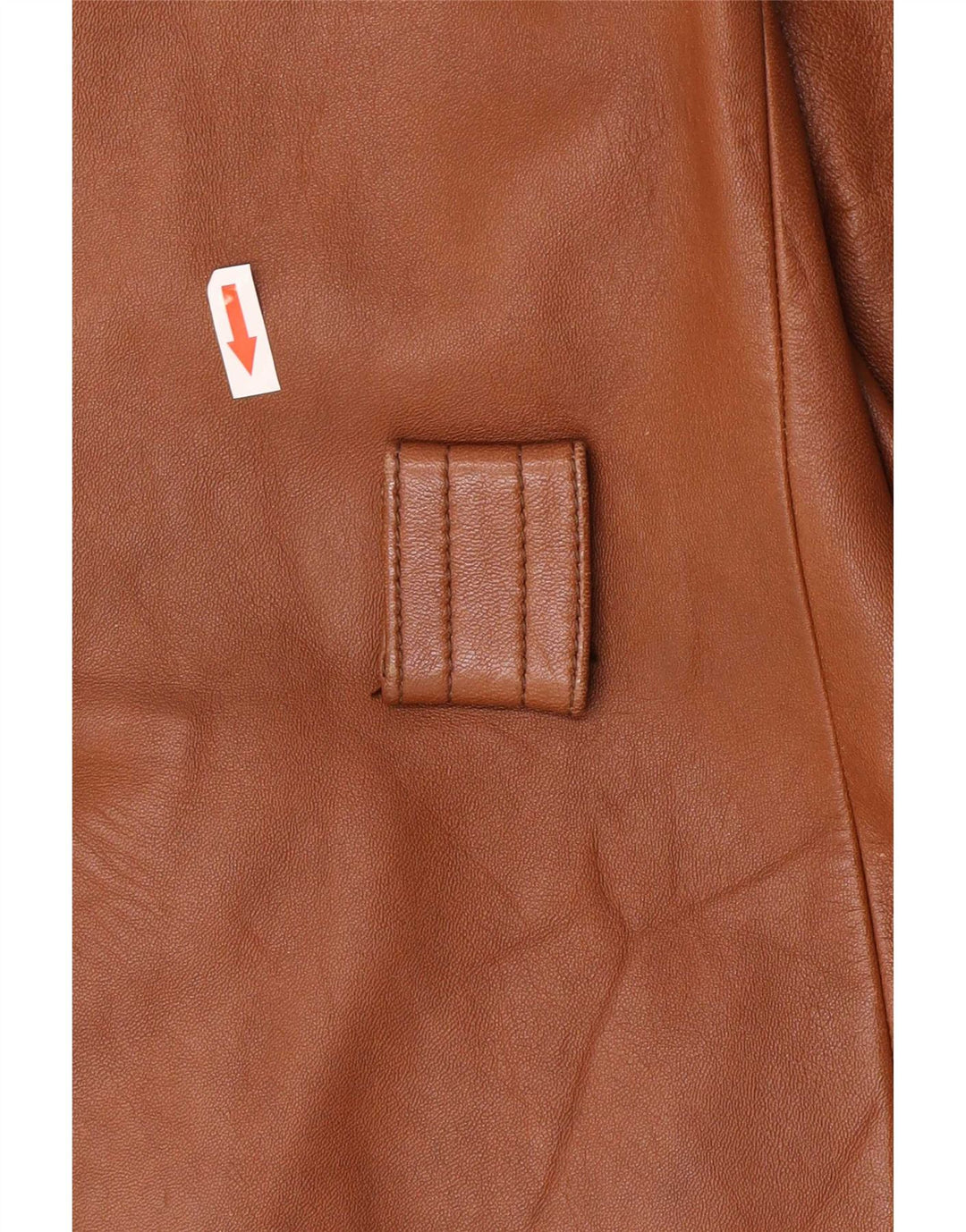 Vintage dame 3-knaps læderjakke UK 8 Small Brown